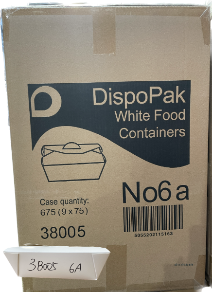 DISPO No 6A WHITE FOOD CONTAINER 25oz (675)