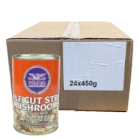 M.P. Straw Mushroom Half Cut 24x450g