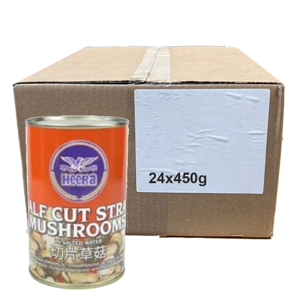 M.P. Straw Mushroom Half Cut 24x450g