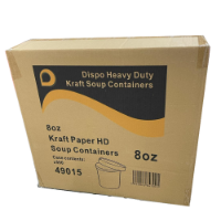 Dispo 8oz Kraft Hd Soup Container 250Ml (500)