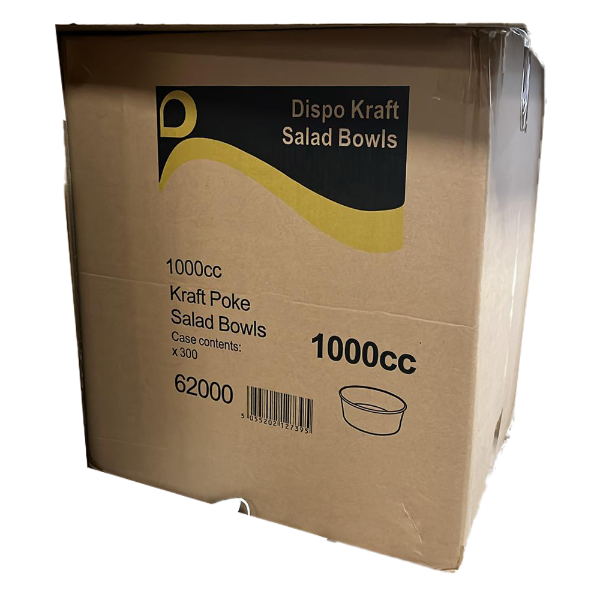 Dispo Large Kraft Salad Bowls 1000Cc (300)