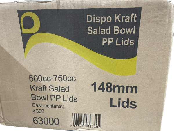 DISPO PP SALAD BOWL LIDS (300) to fit 750ml