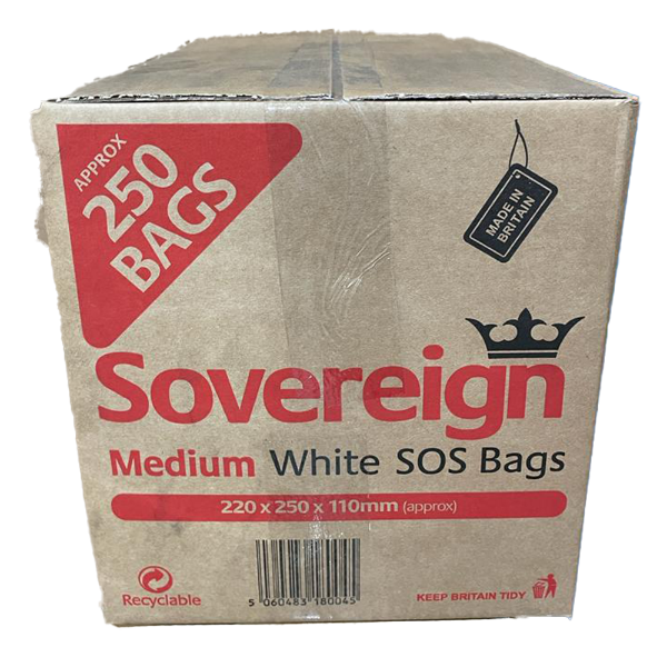 White Medium Carrier Bag 250pcs