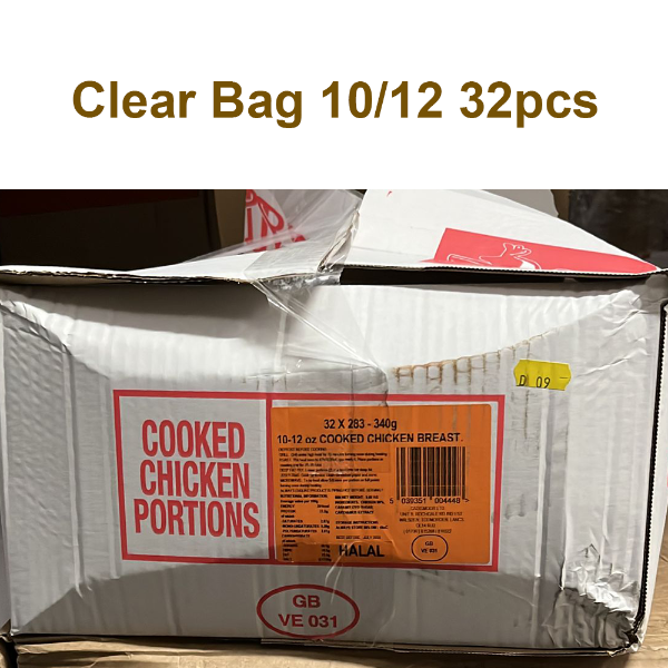 Clear Bag Breast Chicken 10/12 32pcs