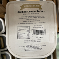 Cheshire Farm Lemon Sorbet Ice Cream 2.5lt