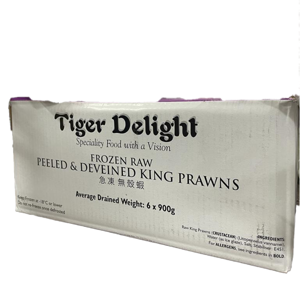 Tiger Delight Prawns 26/30 PD 6x900g Case