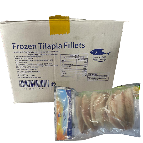 Tilapia Fillets S/L B/L 140-200g 10*1kg case