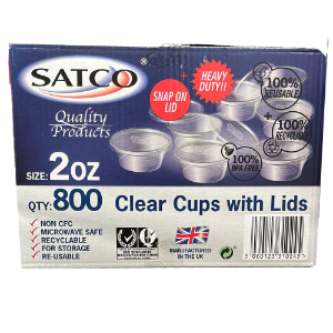 Satco Cup & Lid 2oz Plastic Micro Case